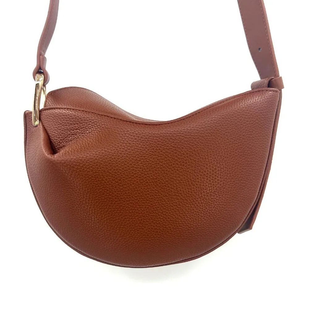 New Polene Tonca Pebbled Cognac Leather Bag $580 MSRP - Picture 4 of 7